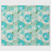 アロハハワイアンプリントパターン ラッピングペーパー (フラット)