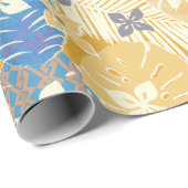 アロハハワイアンプリントパターン ラッピングペーパー (ロールコーナー)