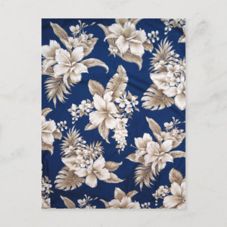 アロハハワイアンプリント ポストカード