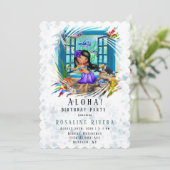 アロハハワイアンプレティーンガールバースデーパーティー 招待状 (スタンド正面)