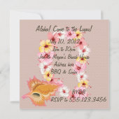 アロハハワイアンルアウ招待状 招待状 (裏面)