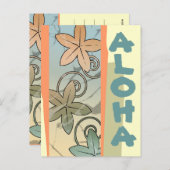 アロハハワイアンルアウ(ハワイ式宴会)ベビー発表 案内ポストカード (正面/裏面)