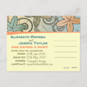 アロハハワイアンルアウ(ハワイ式宴会)ベビー発表 案内ポストカード (裏面)