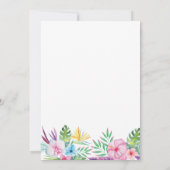 アロハハワイアンルアウ（ハワイ式宴会）誕生日招待状 招待状 (裏面)