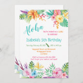アロハハワイアンルアウ（ハワイ式宴会）誕生日招待状 招待状 (正面/裏面)