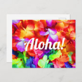 アロハハワイアンレイガーランド写真 ポストカード (正面/裏面)