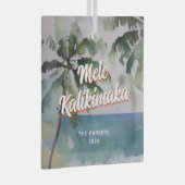 アロハハワイアン水彩 ガラスオーナメント (正面右)