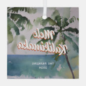 アロハハワイアン水彩 ガラスオーナメント (裏面)