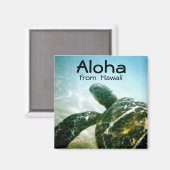 アロハハワイウミガメ マグネット (正面/裏面)