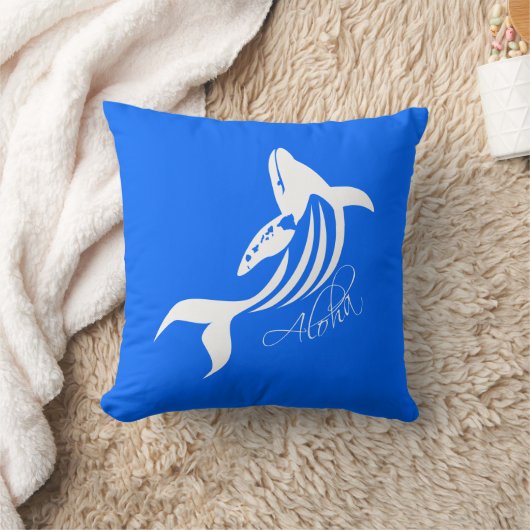 アロハハワイクジラ クッション (ブランケット)