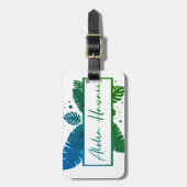 アロハハワイグリーンTシャツキーチェーン ラゲッジタグ (正面縦)