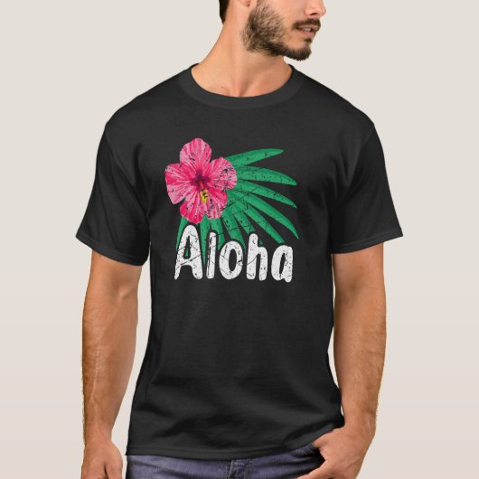 アロハハワイサーフィンレトロサンセット19 Tシャツ (正面)
