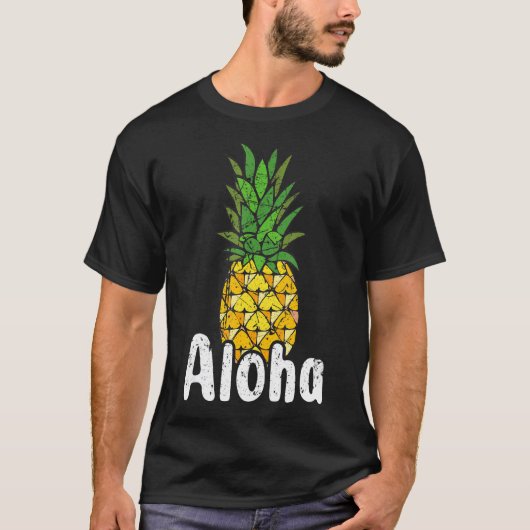 アロハハワイサーフィンレトロサンセット27 Tシャツ (正面)