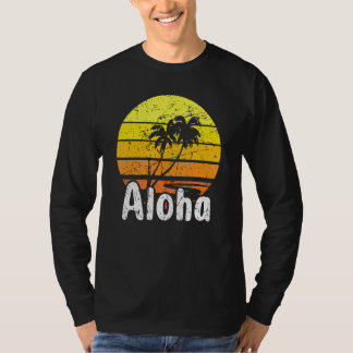 アロハハワイサーフィンレトロサンセット2 Tシャツ