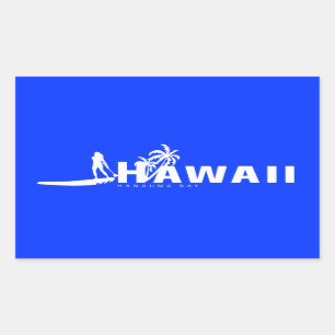 アロハハワイスタンドアップパドリング 長方形シール