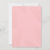 アロハハワイトロピカルサマー金ゴールド誕生日パーティー 招待状 (裏面)