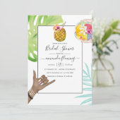 アロハハワイトロピカルビーチブライダルシャワー 招待状 (スタンド正面)