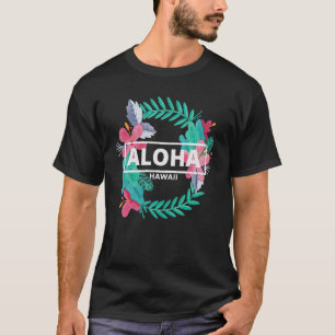 アロハハワイハイビスカスフラワーズエステティックデザイン Tシャツ
