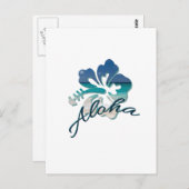 アロハハワイハイビスカスフラワー ポストカード (正面/裏面)