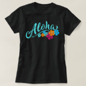 アロハハワイハワイアンアイランドおもしろいビーチバケーション Tシャツ (デザイン正面)
