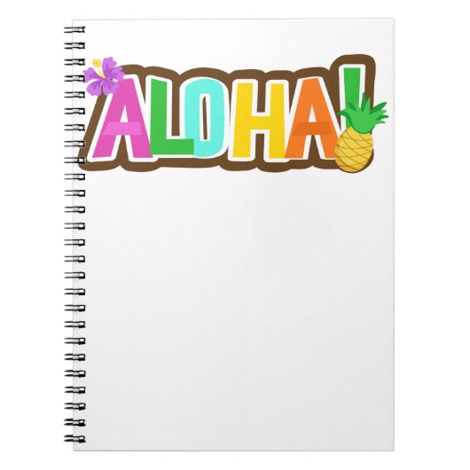 アロハハワイハワイアンアイランドサーフィン ノートブック (正面)