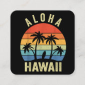 アロハハワイハワイアンアイランドシャツパームビーチサーフ スクエア名刺 (正面)
