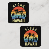 アロハハワイハワイアンアイランドシャツパームビーチサーフ スクエア名刺 (正面/裏面)