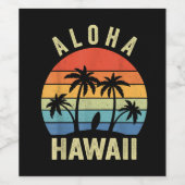 アロハハワイハワイアンアイランドシャツパームビーチサーフ ワインラベル (シングルラベル)