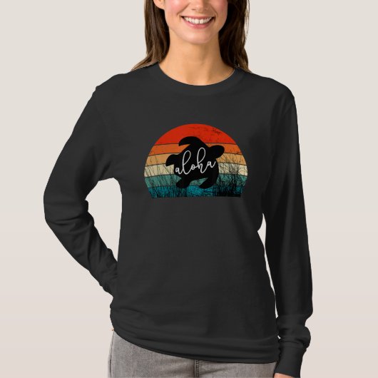 アロハハワイハワイアンアイランドシーカメ Tシャツ (正面)