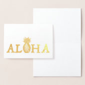 アロハハワイハワイアンルアウ（ハワイ式宴会）トロピカルパイナップル 箔カード (ディスプレー)