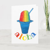 アロハハワイハワイアンレインボーシェーブかき氷 カード (正面)
