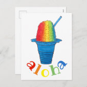 アロハハワイハワイアンレインボーシェーブかき氷 シーズンポストカード (正面/裏面)