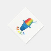 アロハハワイハワイアンレインボーシェーブかき氷 スタンダードカクテルナプキン (角)