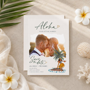 アロハハワイフラダンス結婚式フォト セーブザデート