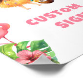 アロハハワイルアウ(ハワイ式宴会)バースデーパーティカスタムー ポスター (角)