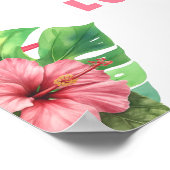 アロハハワイルアウ(ハワイ式宴会)誕生日パーティーへようこそ ポスター (角)