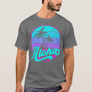 アロハハワイレトロヴィンテージサンセット Tシャツ