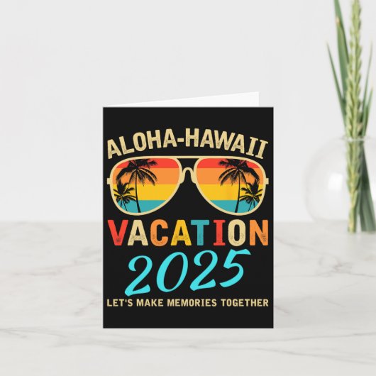 アロハハワイ家族旅行2025思い出の作成Vaca カード (正面)