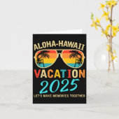 アロハハワイ家族旅行2025思い出の作成Vaca カード (黄色い花)