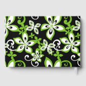 アロハハワイ模様インブラックとライム ゲストブック (裏面)