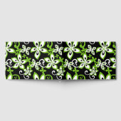 アロハハワイ模様インブラックとライム ゲストブック (全面)