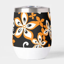 アロハハワイ模様（ブラック/オレンジ）