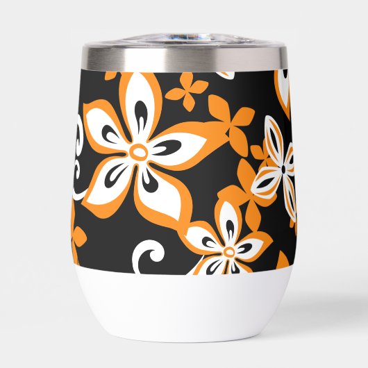 アロハハワイ模様（ブラック/オレンジ） (正面)