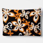アロハハワイ模様（ブラック/オレンジ） アクセサリーポーチ (裏面)