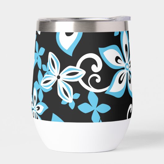 アロハハワイ模様（ブラック/ブルー） (左面)