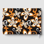 アロハハワイ模様（黒とオレンジ） ゲストブック (裏面)