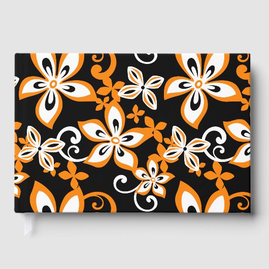 アロハハワイ模様（黒とオレンジ） ゲストブック (正面)