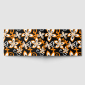 アロハハワイ模様（黒とオレンジ） ゲストブック (全面)