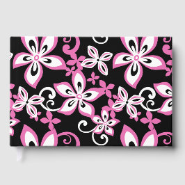 アロハハワイ模様（黒とピンク） ゲストブック