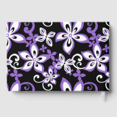 アロハハワイ模様（黒と紫） ゲストブック (裏面)